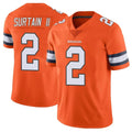D.Broncos #2 Pat Surtain II Player Orange Vapor Untouchable Limited Home Game Ldoa Stitched Jerseys