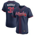 A.Braves #31 Greg Maddux Player Navy Limited Elite Home Game Ldoa Stitched Jerseys