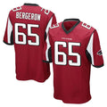 A.Falcons #65 Matthew Bergeron Player Red Color Vapor Home Game Ldoa Stitched Jerseys