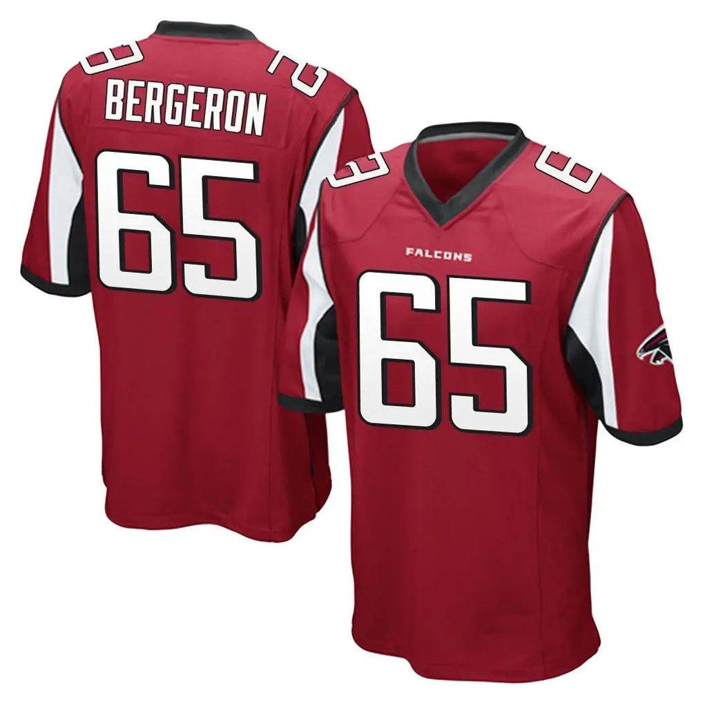 A.Falcons #65 Matthew Bergeron Player Red Color Vapor Home Game Ldoa Stitched Jerseys