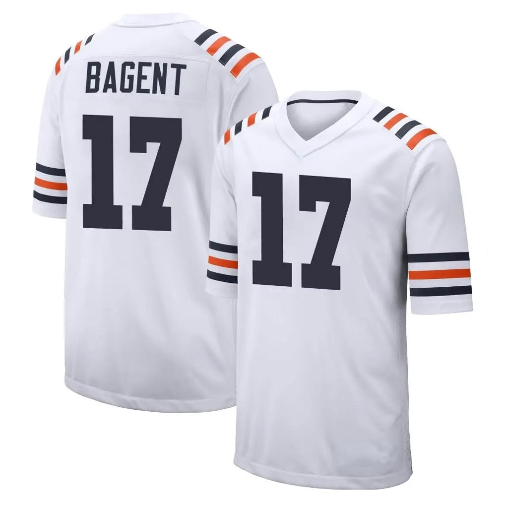C.Bears #17 Tyson Bagent Player White Classic Home Game Ldoa Stitched Jerseys