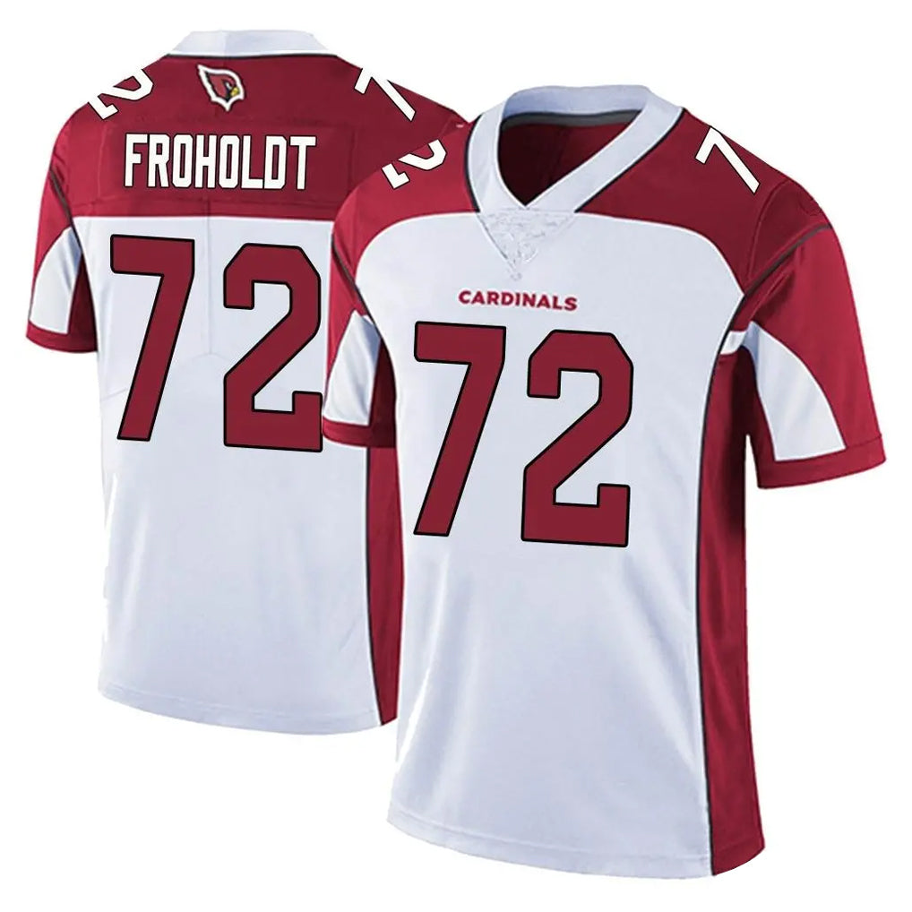 A.Cardinals #72 Hjalte Froholdt Player White Vapor Limited Home Game Ldoa Stitched Jerseys
