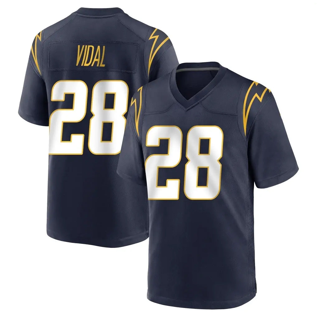 LA.Chargers #28 Kimani Vidal Player Navy Home Game Ldoa Stitched Jerseys