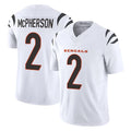 C.Bengals #2 Evan McPherson Player White Vapor F.U.S.E. Limited Home Game Ldoa Stitched Jerseys