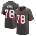 TB.Buccaneers #78 Tristan Wirfs Player Pewter Alternate Home Game Ldoa Stitched Jerseys