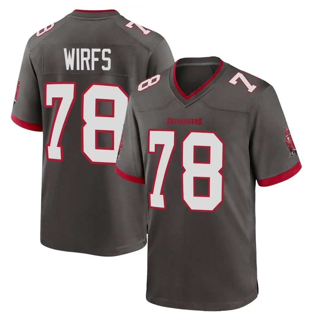 TB.Buccaneers #78 Tristan Wirfs Player Pewter Alternate Home Game Ldoa Stitched Jerseys
