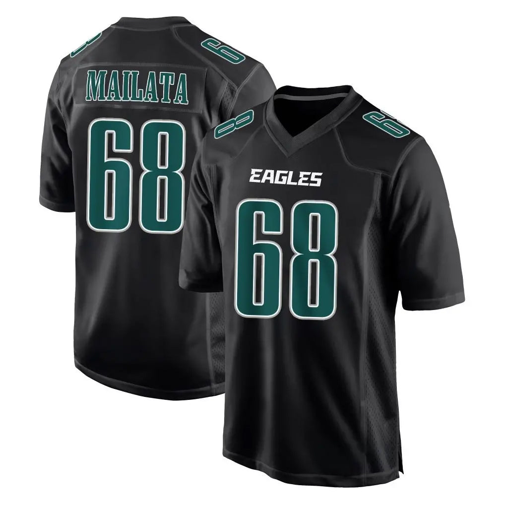 P.Eagles #68 Jordan Mailata Player Carbon Black Fashion Home Game Ldoa Stitched Jerseys