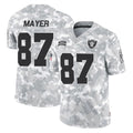 LV.Raiders #87 Michael Mayer Player Arctic Camo Salute To Service Limited Game Ldoa Stitched Jerseys