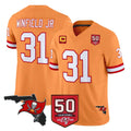 TB.Buccaneers #31 Antoine Winfield Jr. Player Orange 50th Season Vapor Limited Home Game Ldoa Stitched Jerseys