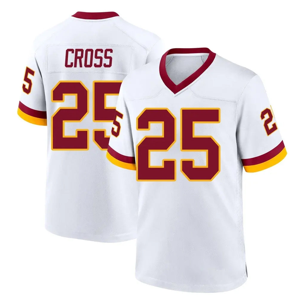 W.Commanders #25 Nick Cross Player White Home Game Ldoa Stitched Jerseys