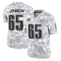 P.Eagles #65 Lane Johnson Player Arctic Camo Salute to Service Limited Game Ldoa Stitched Jerseys