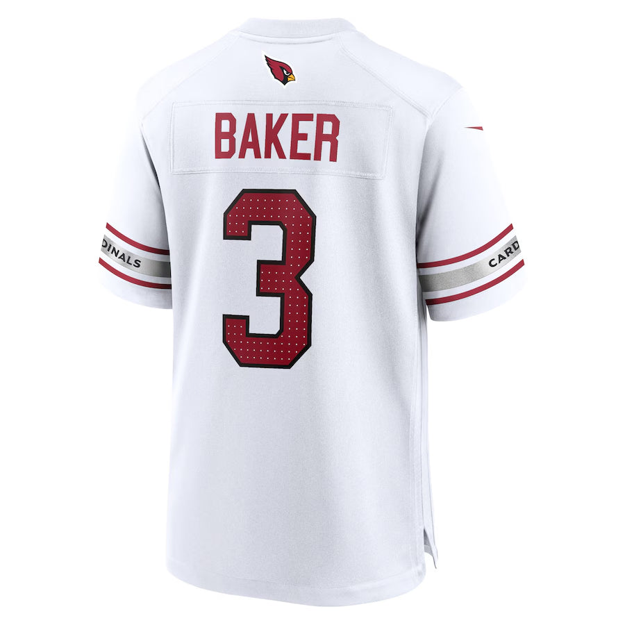A.Cardinals #3 Budda Baker Player White Game Road Ldoa Stitched Jerseys