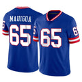 NY.Giants #65 Francis Mauigoa Player Royal Classic Vapor Home Game Ldoa Stitched Jerseys