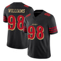 SF.49ers #98 Mykel Williams Player Black Limited Rivalries Collection Home Game Ldoa Stitched Jerseys