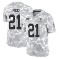 NO.Saints #21 Justin Reid Player Arctic Camo Salute To Service Limited Game Ldoa Stitched Jerseys