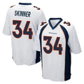 D.Broncos #34 JL Skinner Player White Game Ldoa Stitched Jerseys