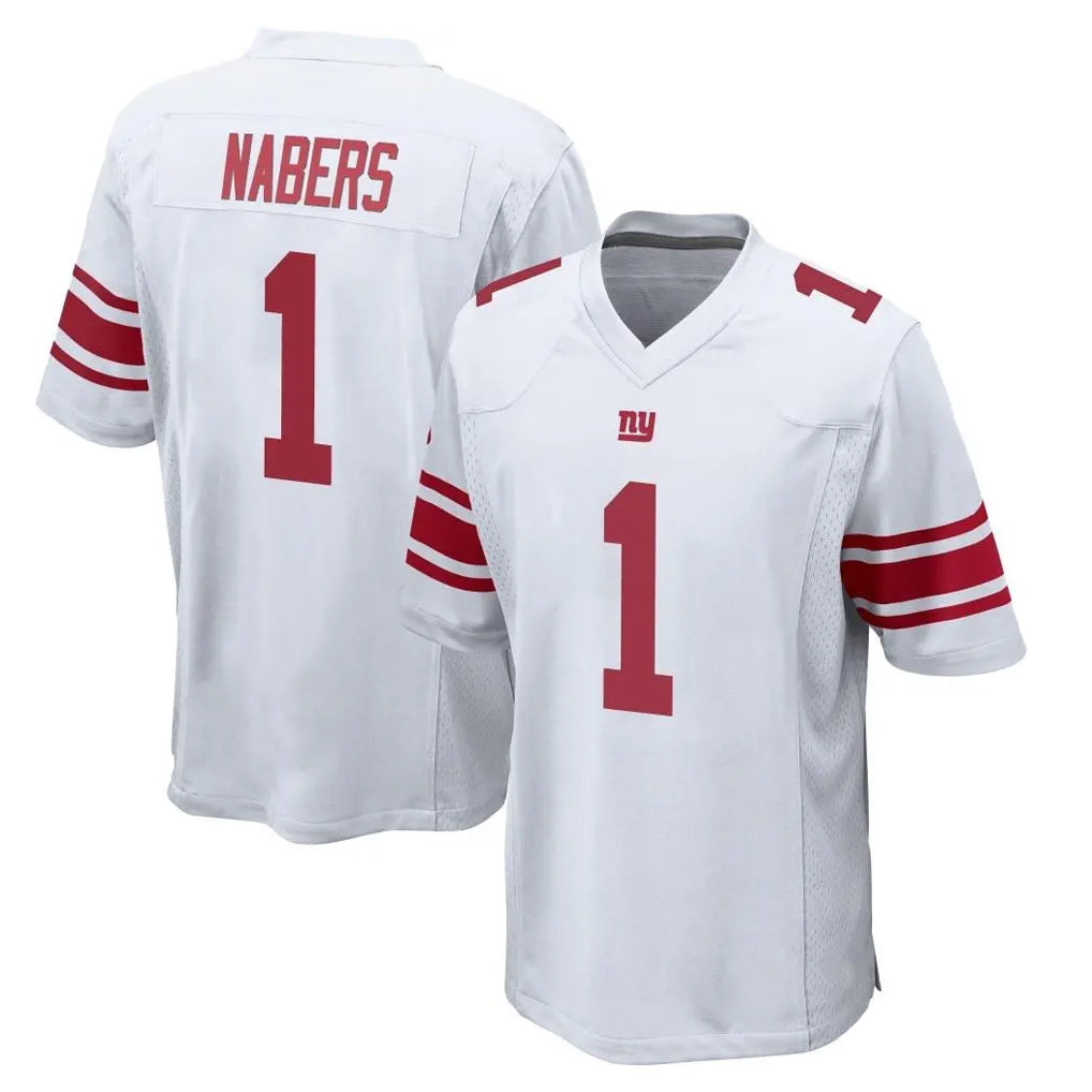 NY.Giants #1 Malik Nabers Player White Home Game Ldoa Stitched Jerseys