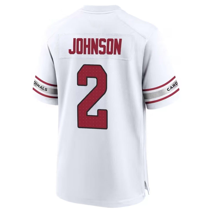 A.Cardinals #2 Will Johnson Player White Home Game Ldoa Stitched Jerseys