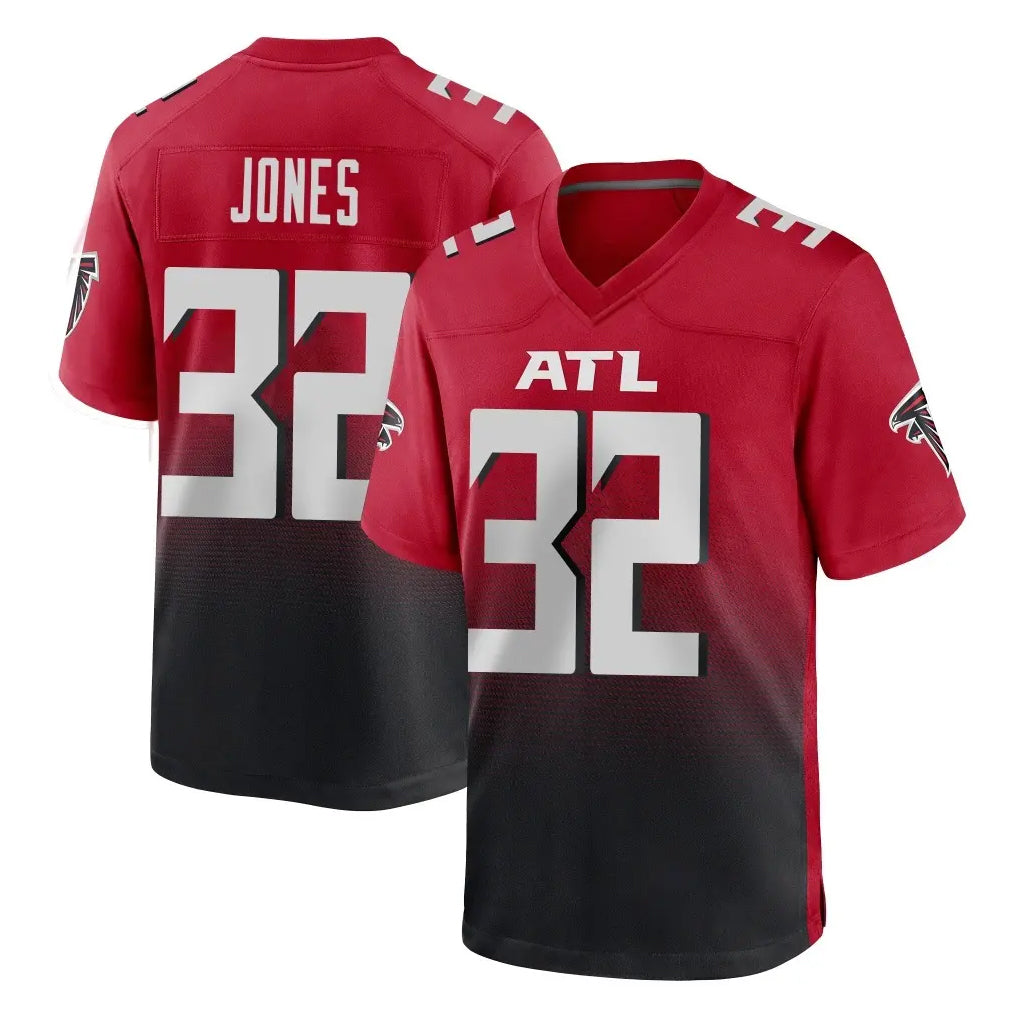 A.Falcons #32 Cash Jones Player Red Home Game Ldoa Stitched Jerseys
