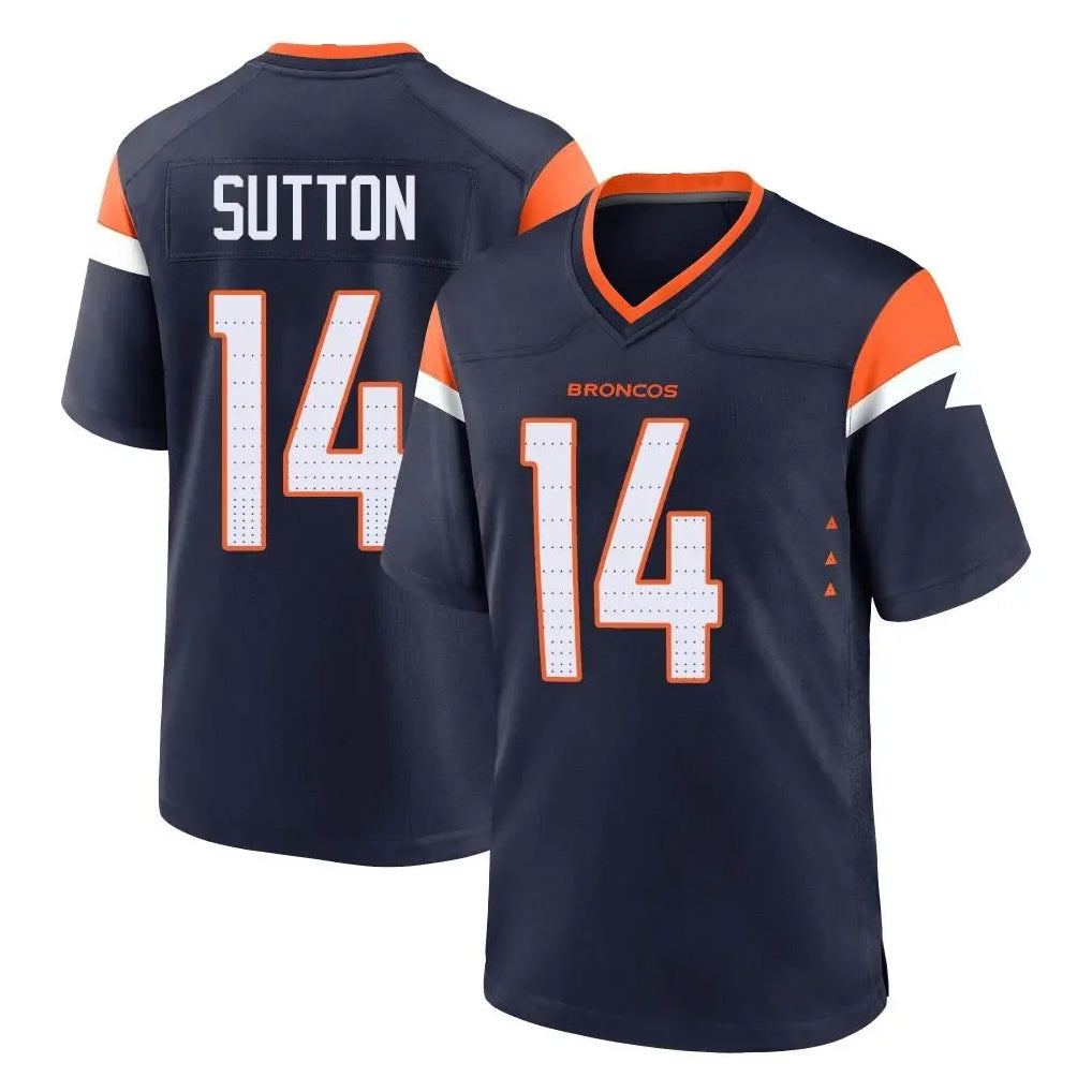 D.Broncos #14 Courtland Sutton Player Navy Home Game Ldoa Stitched Jerseys