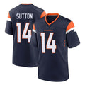 D.Broncos #14 Courtland Sutton Player Navy Home Game Ldoa Stitched Jerseys