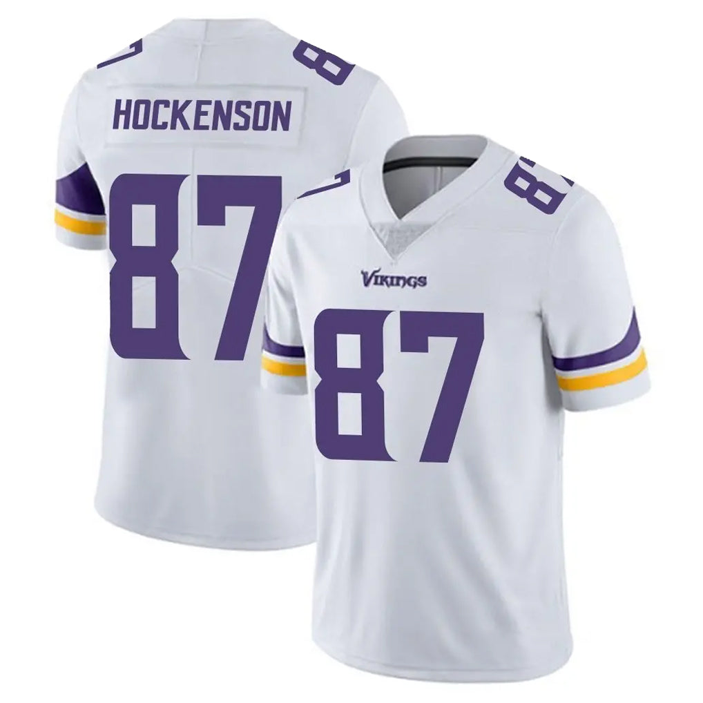 M.Vikings #87 T.J. Hockenson Player White Limited Vapor Untouchable Home Game Ldoa Stitched Jerseys