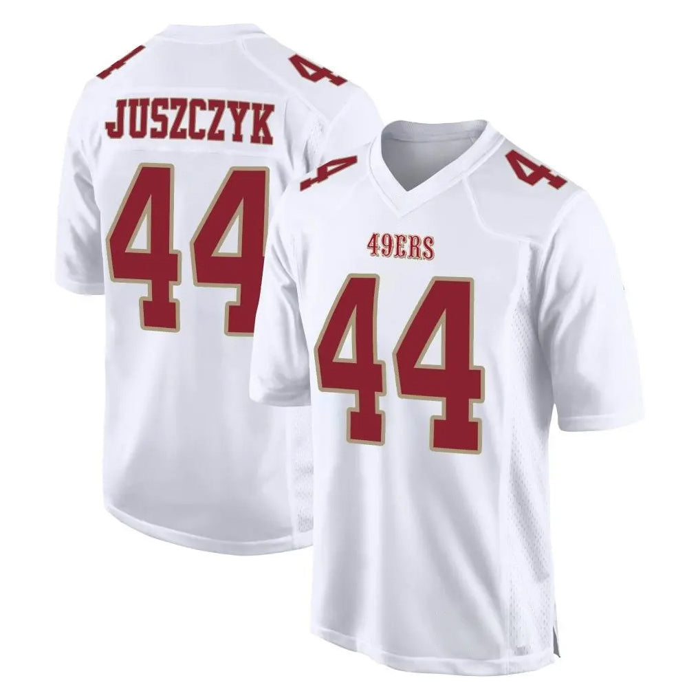 SF.49ers #44 Kyle Juszczyk Player White Fashion Home Game Ldoa Stitched Jerseys