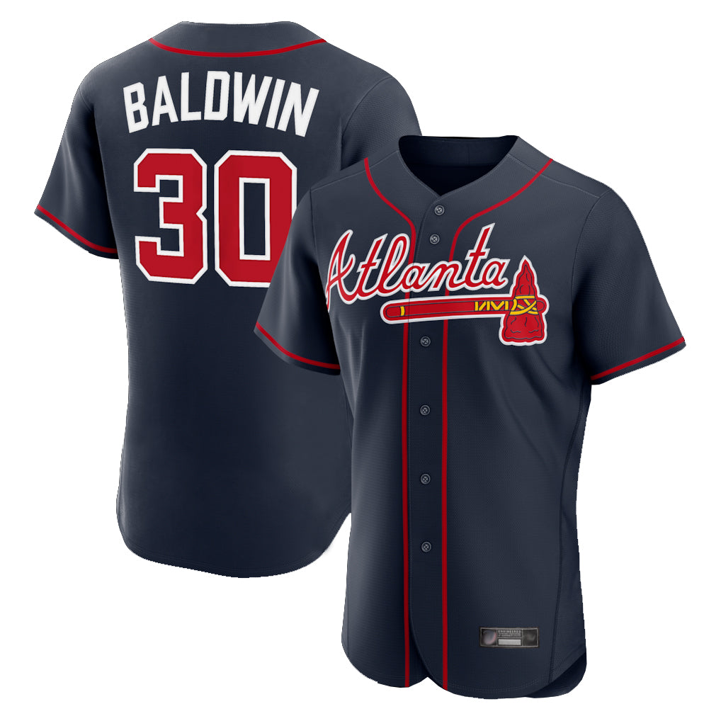 A.Braves #30 Drake Baldwin Player Navy Limited Elite Home Game Ldoa Stitched Jerseys