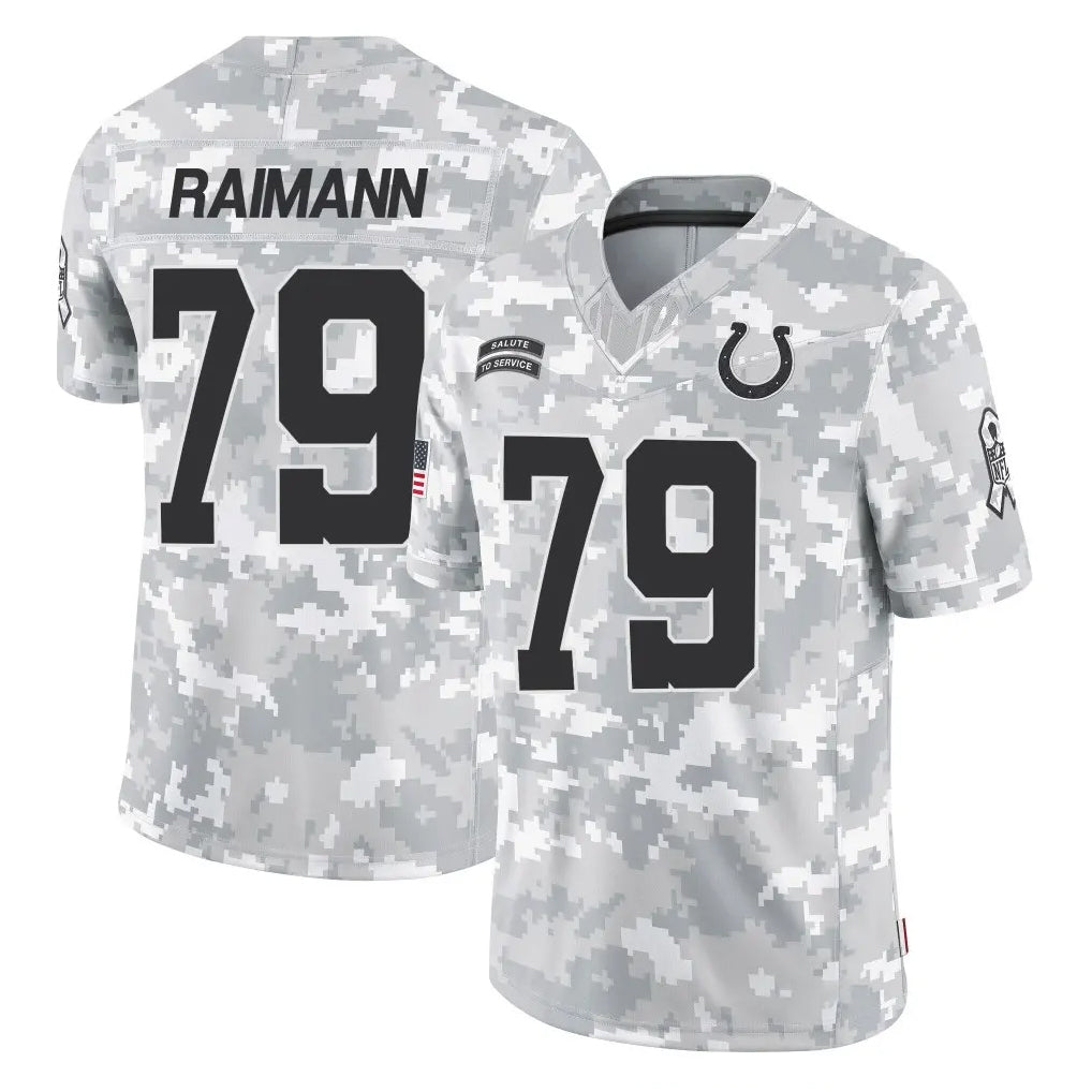 IN.Colts #79 Bernhard Raimann Player Arctic Camo Salute To Service Limited Game Ldoa Stitched Jerseys