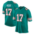 M.Dolphins #17 Trey Moore Player Aqua Alternate Home Game Ldoa Stitched Jerseys