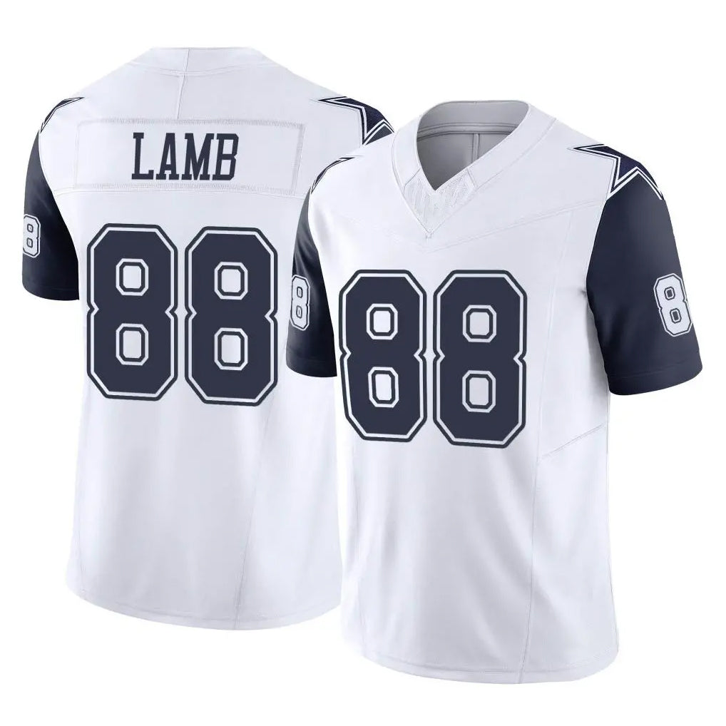 D.Cowboys #88 CeeDee Lamb Player White-Navy Limited Vapor F.U.S.E. Home Game Ldoa Stitched Jerseys