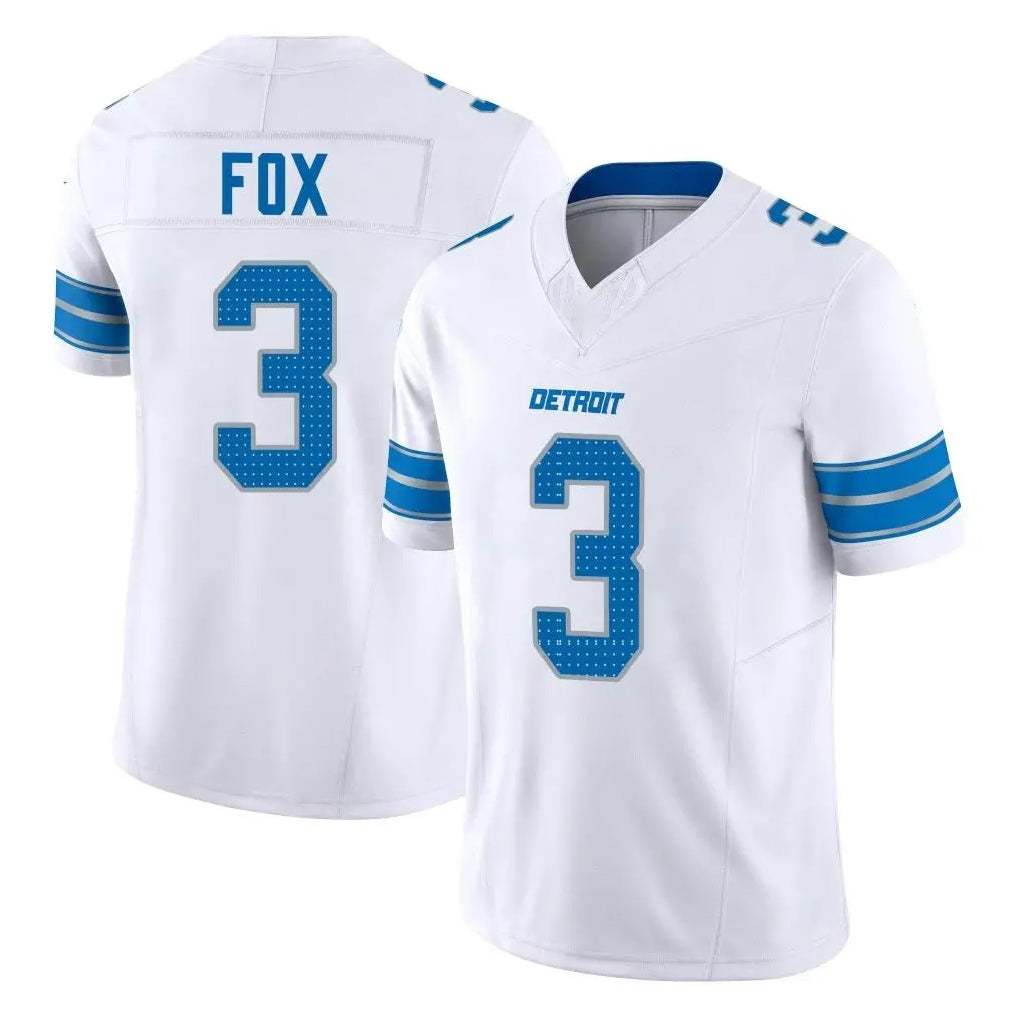 D.Lions #3 Jack Fox Player White Limited Vapor F.U.S.E. Alternate Home Game Ldoa Stitched Jerseys