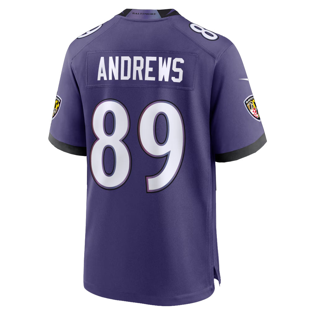 B.Ravens #89 Mark Andrews Player Purple Home Game Ldoa Stitched Jerseys