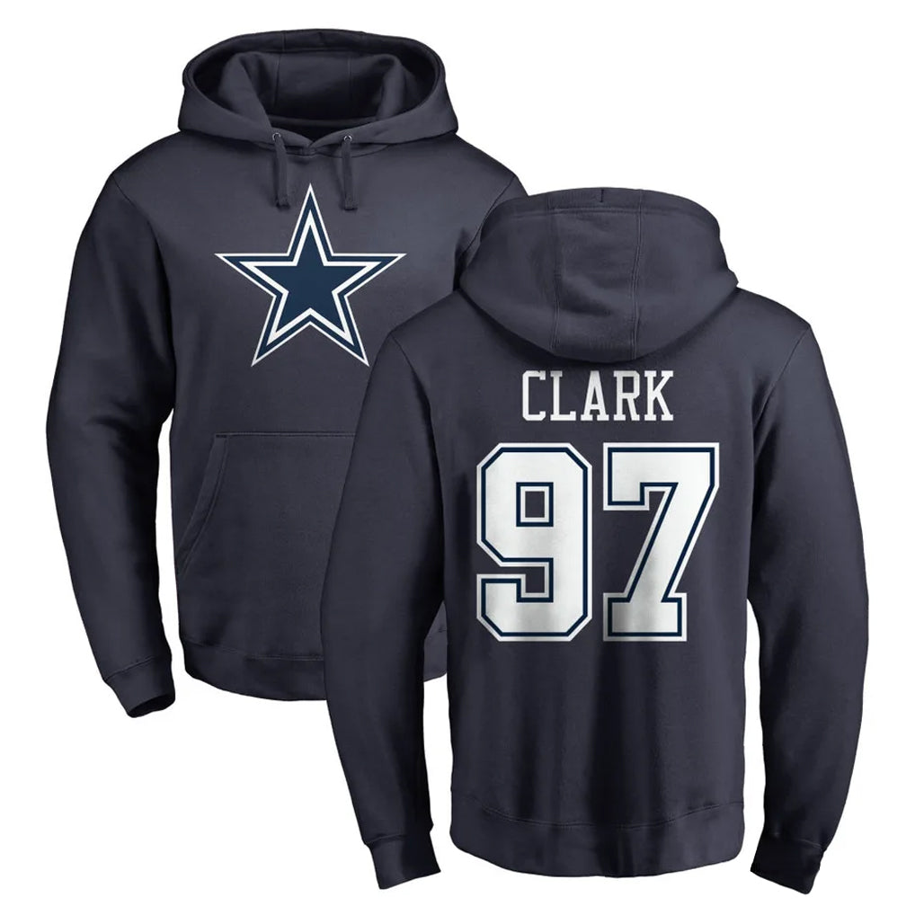 D.Cowboys #97 Kenny Clark Player Navy Pullover Hoodies Limited Ldoa Stitched Jerseys