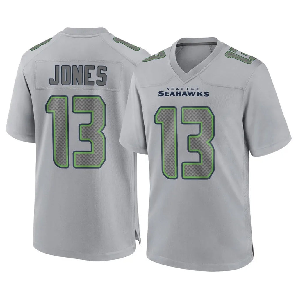 S.Seahawks #13 Ernest Jones IV Player Gray Atmosphere Fashion Home Game Ldoa Stitched Jerseys