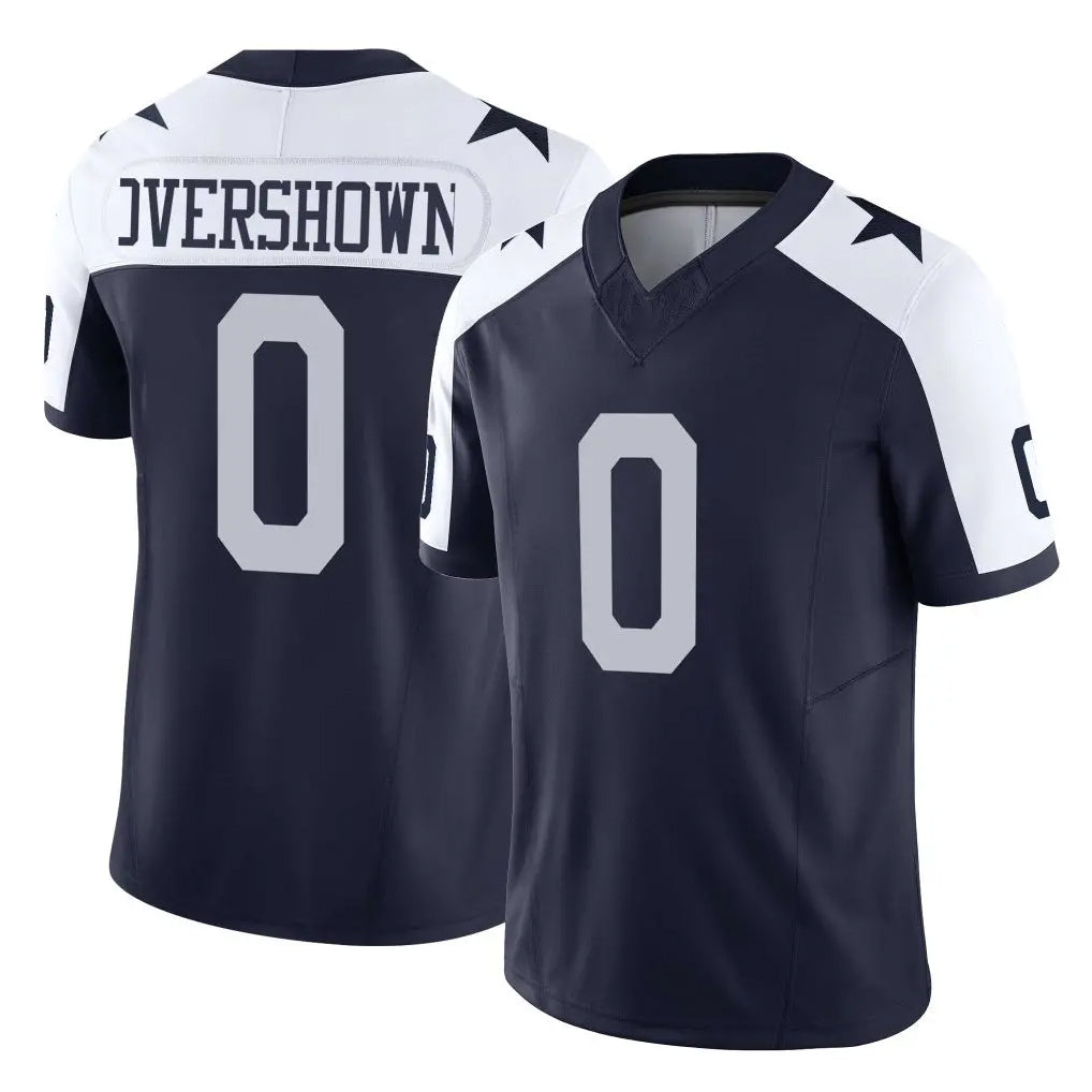D.Cowboys #0 DeMarvion Overshown Player Navy-White Limited Alternate Vapor F.U.S.E. Home Game Ldoa Stitched Jerseys