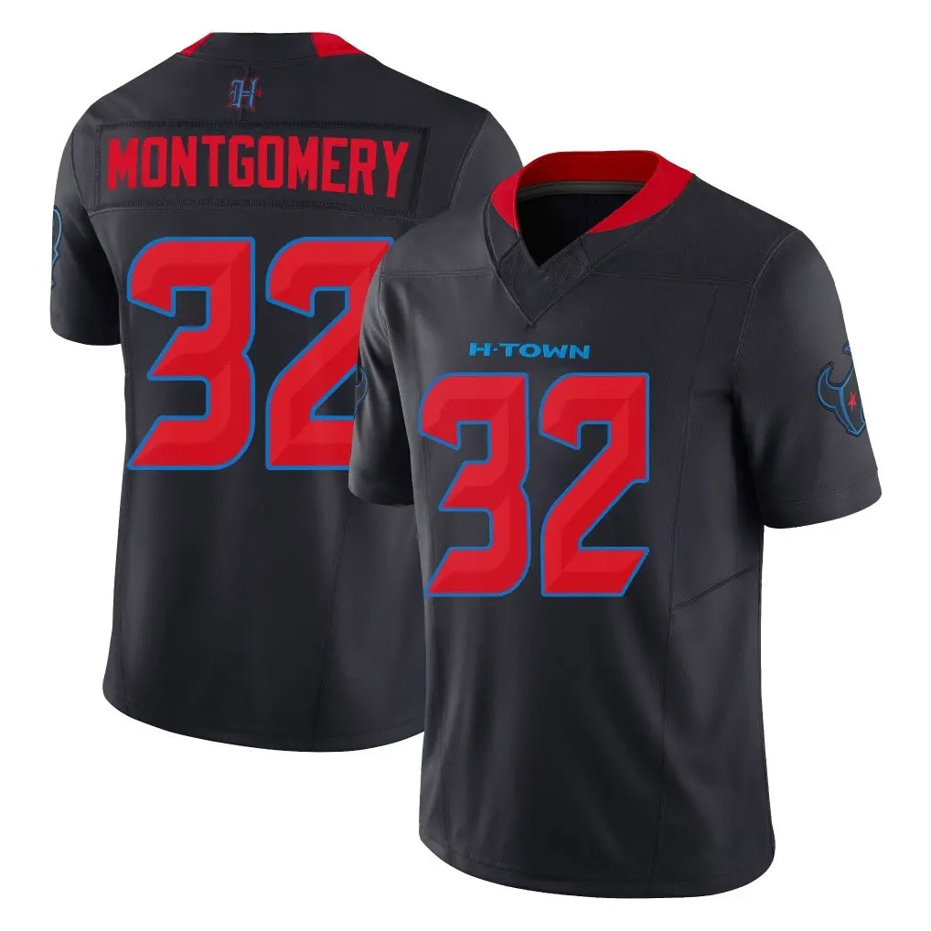 H.Texans #32 David Montgomery Player Navy Limited 2nd Alternate Vapor F.U.S.E. Home Game Ldoa Stitched Jerseys