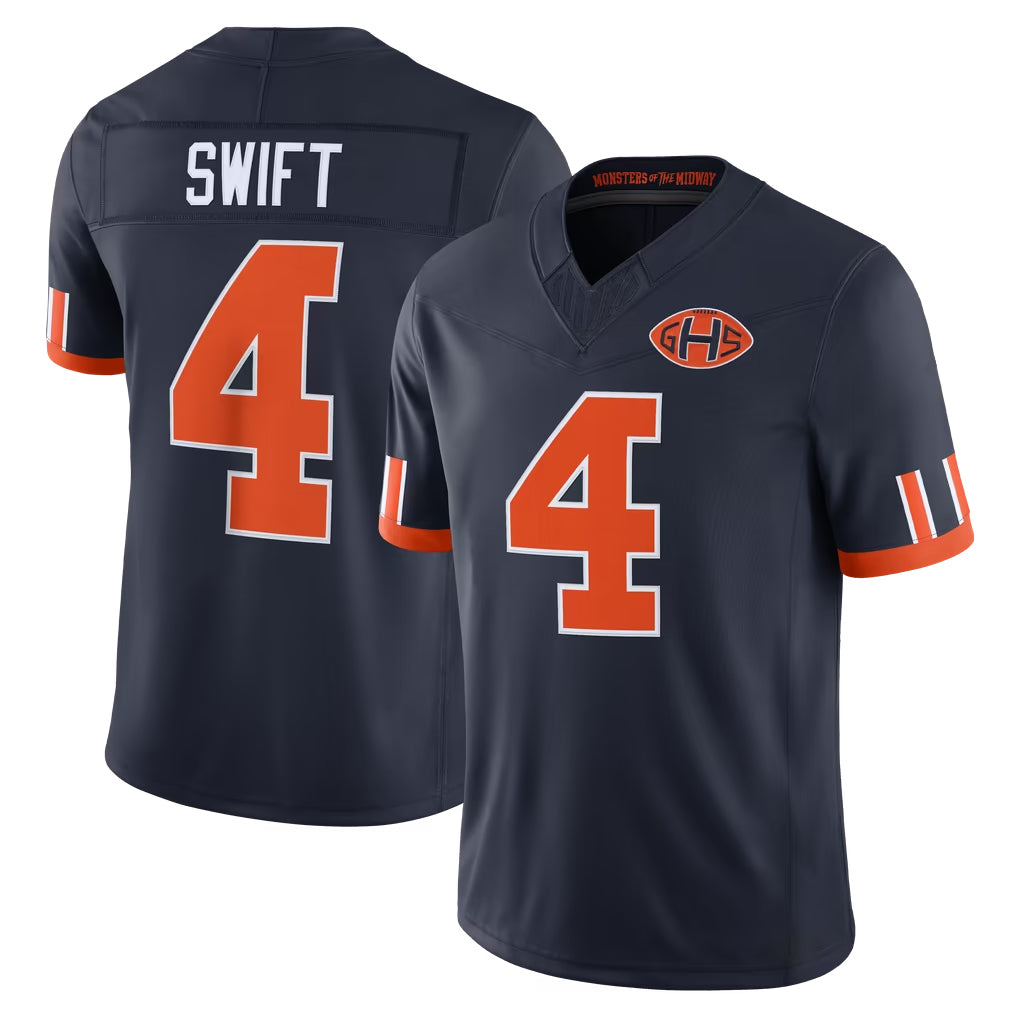 C.Bears #4 D'Andre Swift Player Navy Limited 2026 Rivalries Collection Home Game Ldoa Stitched Jerseys