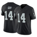 LV.Raiders #14 Matt Gay Player Black Limited Vapor F.U.S.E. Home Game Ldoa Stitched Jerseys