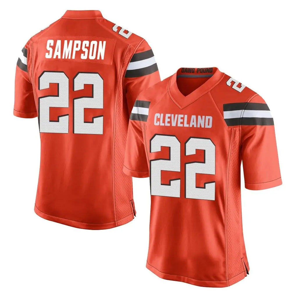 C.Browns #22 Dylan Sampson Player Orange Vapor Limited Home Game Ldoa Stitched Jerseys