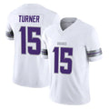 M.Vikings #15 Dallas Turner Player White Limited Alternate Vapor F.U.S.E. Home Game Ldoa Stitched Jerseys