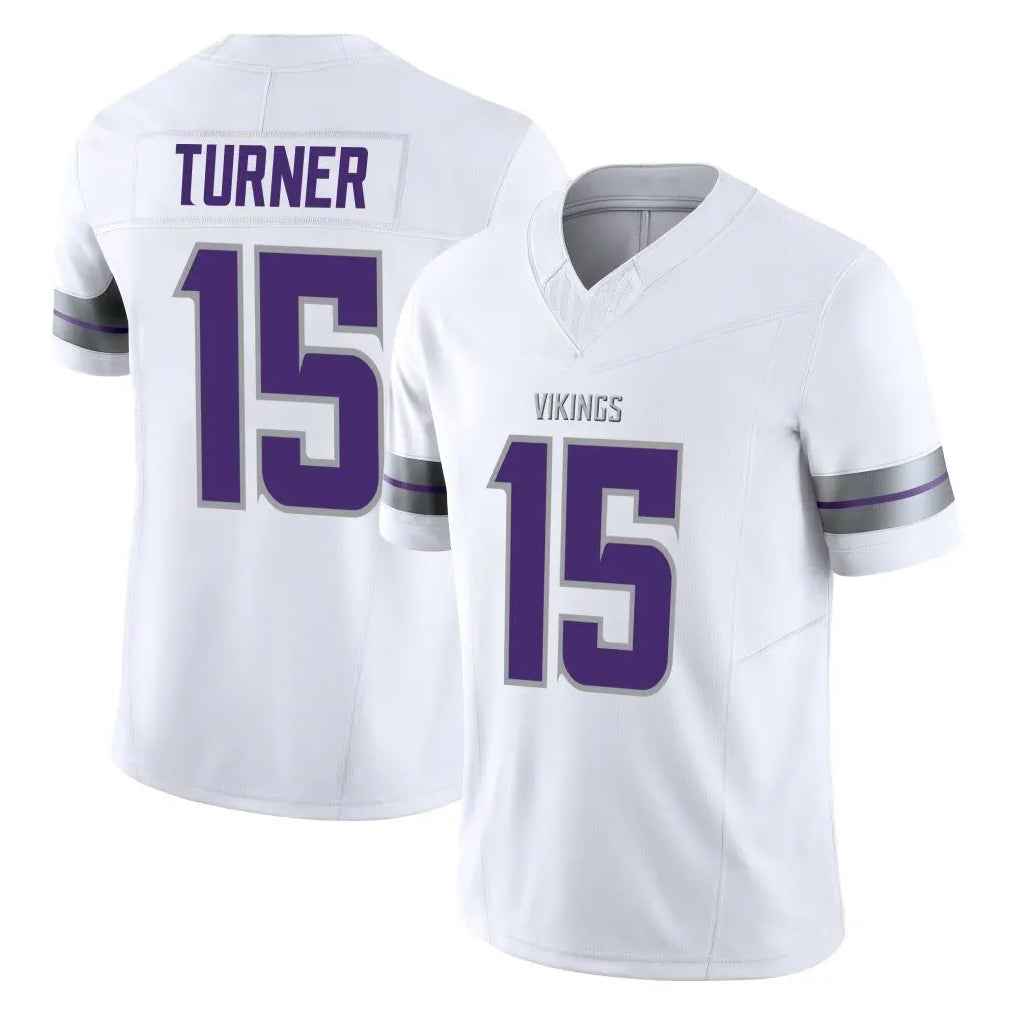 M.Vikings #15 Dallas Turner Player White Limited Alternate Vapor F.U.S.E. Home Game Ldoa Stitched Jerseys