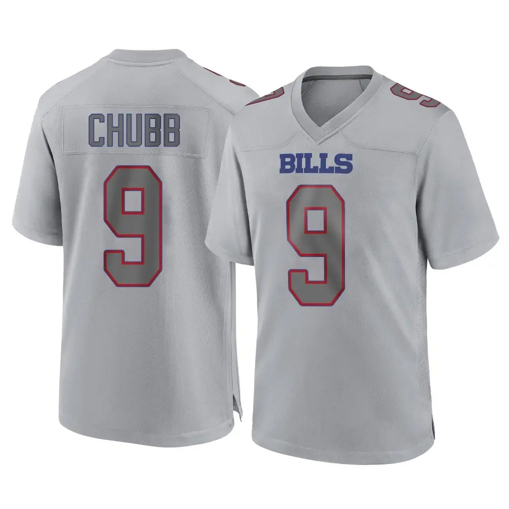 B.Bills #9 Bradley Chubb Player Gray Home Game Ldoa Stitched Jerseys