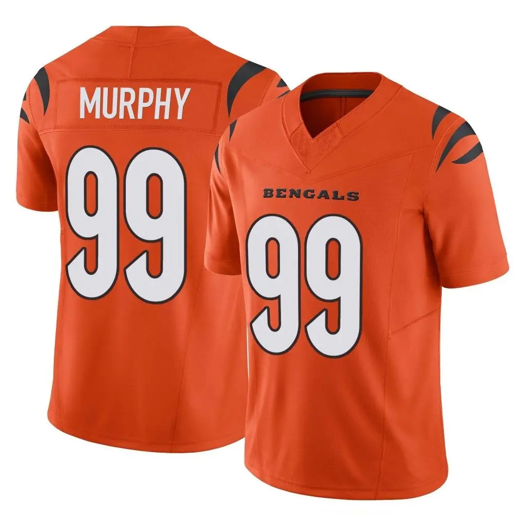 C.Bengals #99 Myles Murphy Player Orange Vapor F.U.S.E. Limited Home Game Ldoa Stitched Jerseys