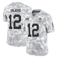 NO.Saints #12 Chris Olave Player Arctic Camo Salute To Service Limited Game Ldoa Stitched Jerseys