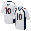 D.Broncos #10 Bo Nix Player White Game Ldoa Stitched Jerseys