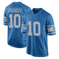 D.Lions #10 Isiah Pacheco Player Blue Vapor Untouchable Throwback Game Ldoa Stitched Jerseys