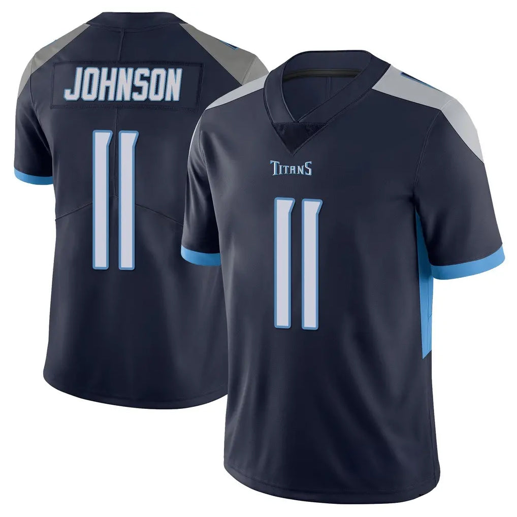 T.Titans #11 Jermaine Johnson II Player Navy Limited Vapor Untouchable Home Game Ldoa Stitched Jerseys
