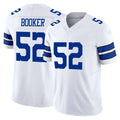 D.Cowboys #52 Tyler Booker Player White Limited Vapor F.U.S.E. Home Game Ldoa Stitched Jerseys