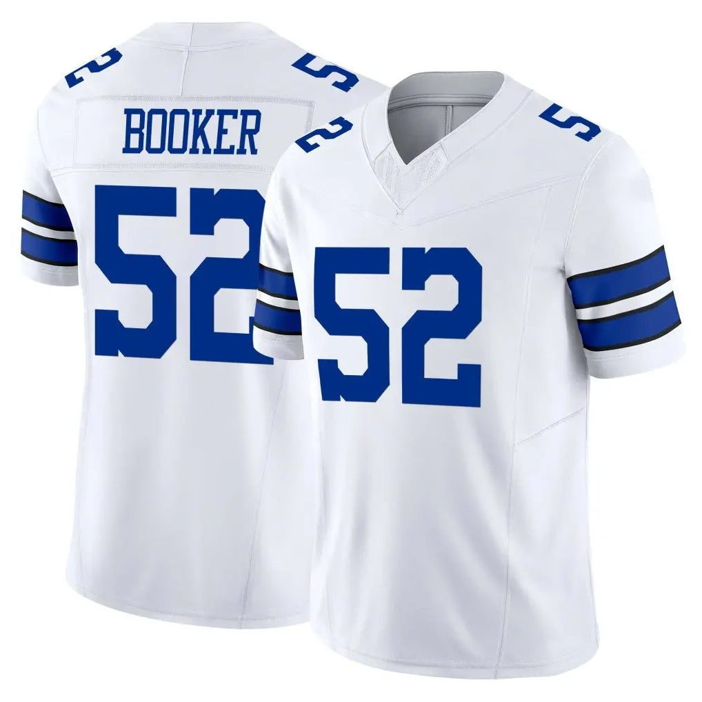 D.Cowboys #52 Tyler Booker Player White Limited Vapor F.U.S.E. Home Game Ldoa Stitched Jerseys